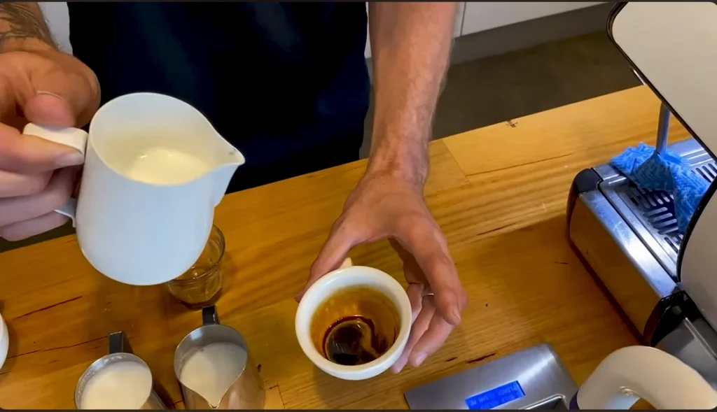 oat milk with coffee step 4