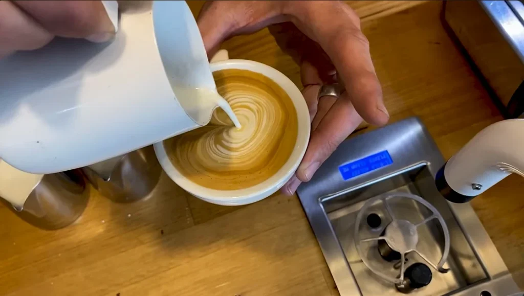 oat milk with coffee step 6