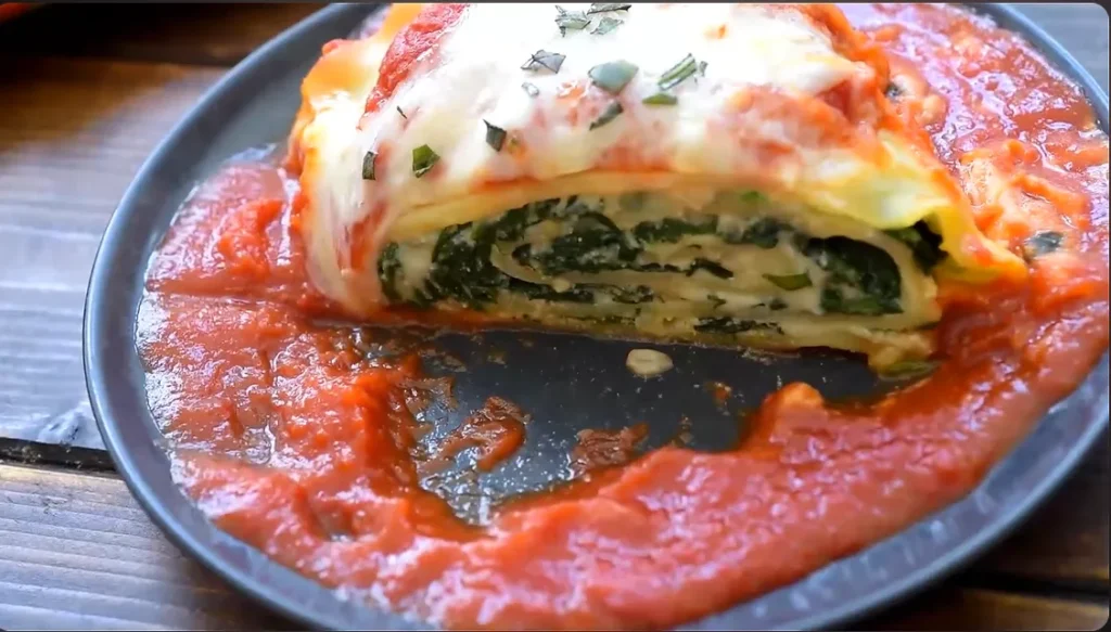 spinach lasagna roll ups step 7