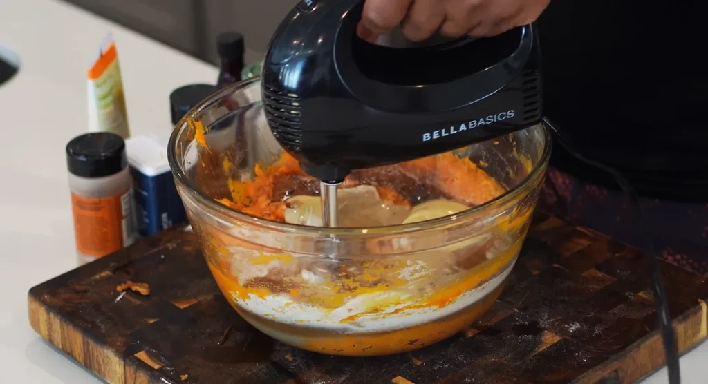 A hand mixer, electric mixer, food processor, or sturdy whisk all work well for creating a creamy filling.