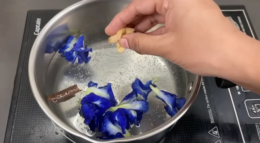 butterfly pea tea recipe step 3