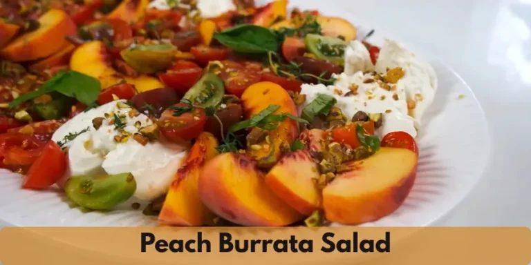 peach burrata salad