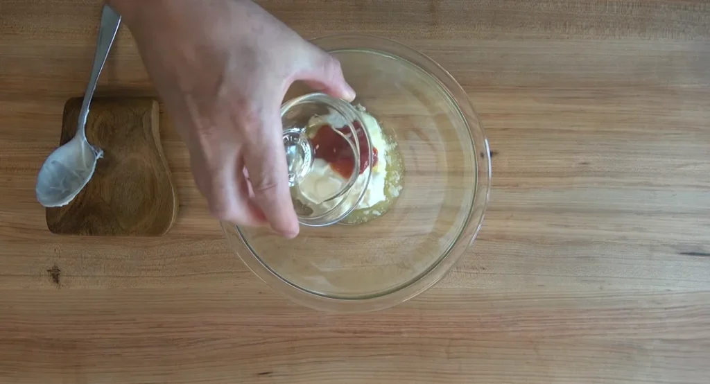 Melt the butter in the double boiler until fully liquefied.