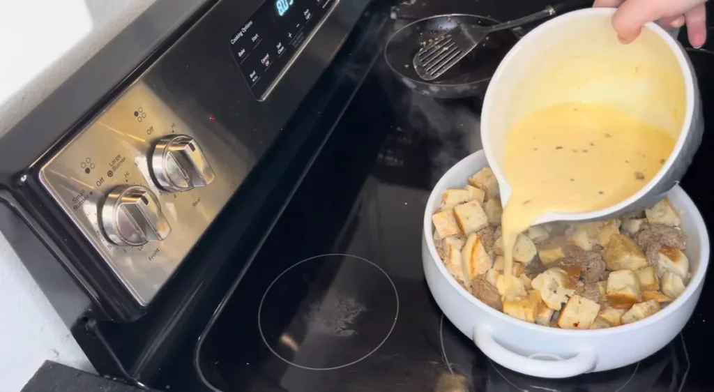 Blending egg yolks and lemon juice for homemade Hollandaise sauce