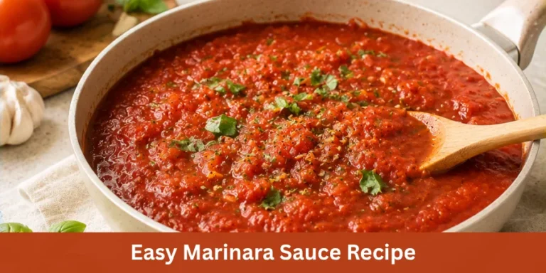 A bowl of finished Easy Marinara Sauce in a serving-ready state.
